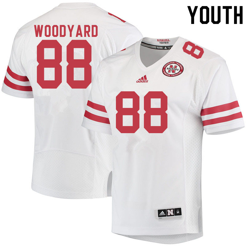 Youth #88 Jaron Woodyard Nebraska Cornhuskers College Football Jerseys Sale-White